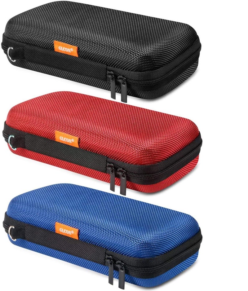 GLCON 3 Colors Hard EVA Protective Case - Portable Storage for Charging Cable, Power Bank, Hard Drive, Cell Phone, External Battery - Small Travel Case With Mesh Inner Pocket + Zipper Enclosure - Image 1